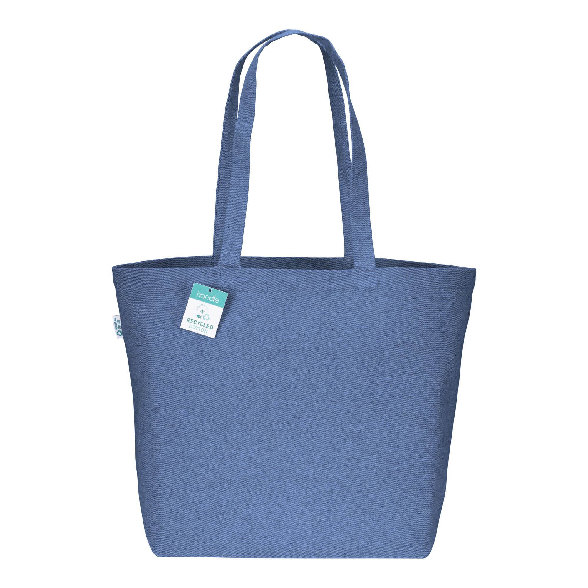 Сумка для покупок з переробленої бавовни 280г/м2, довгі ручки та клинець — фото 2