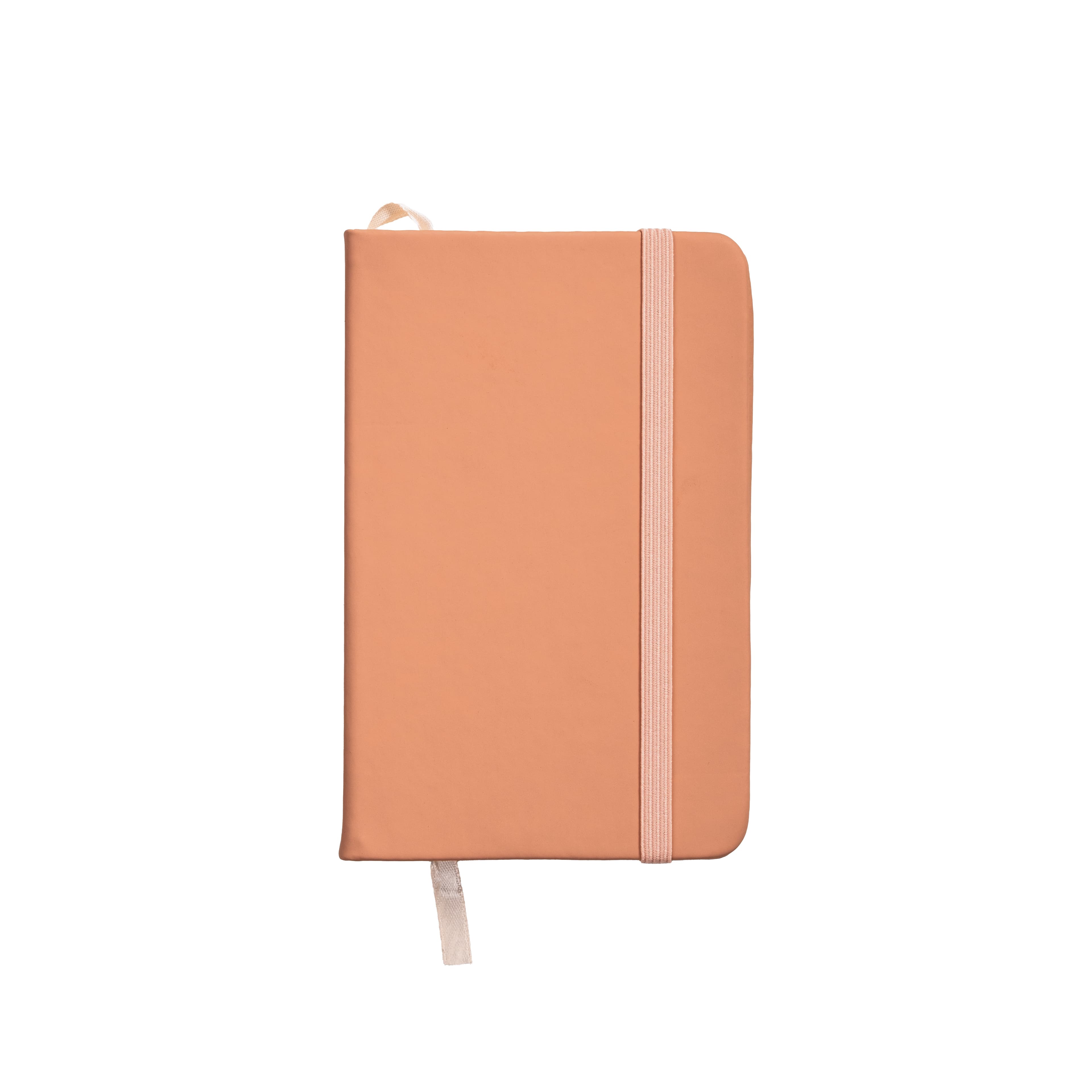 Notebook with PU cover Notebook with PU cover in pastel colors and elastic closure — фото 3