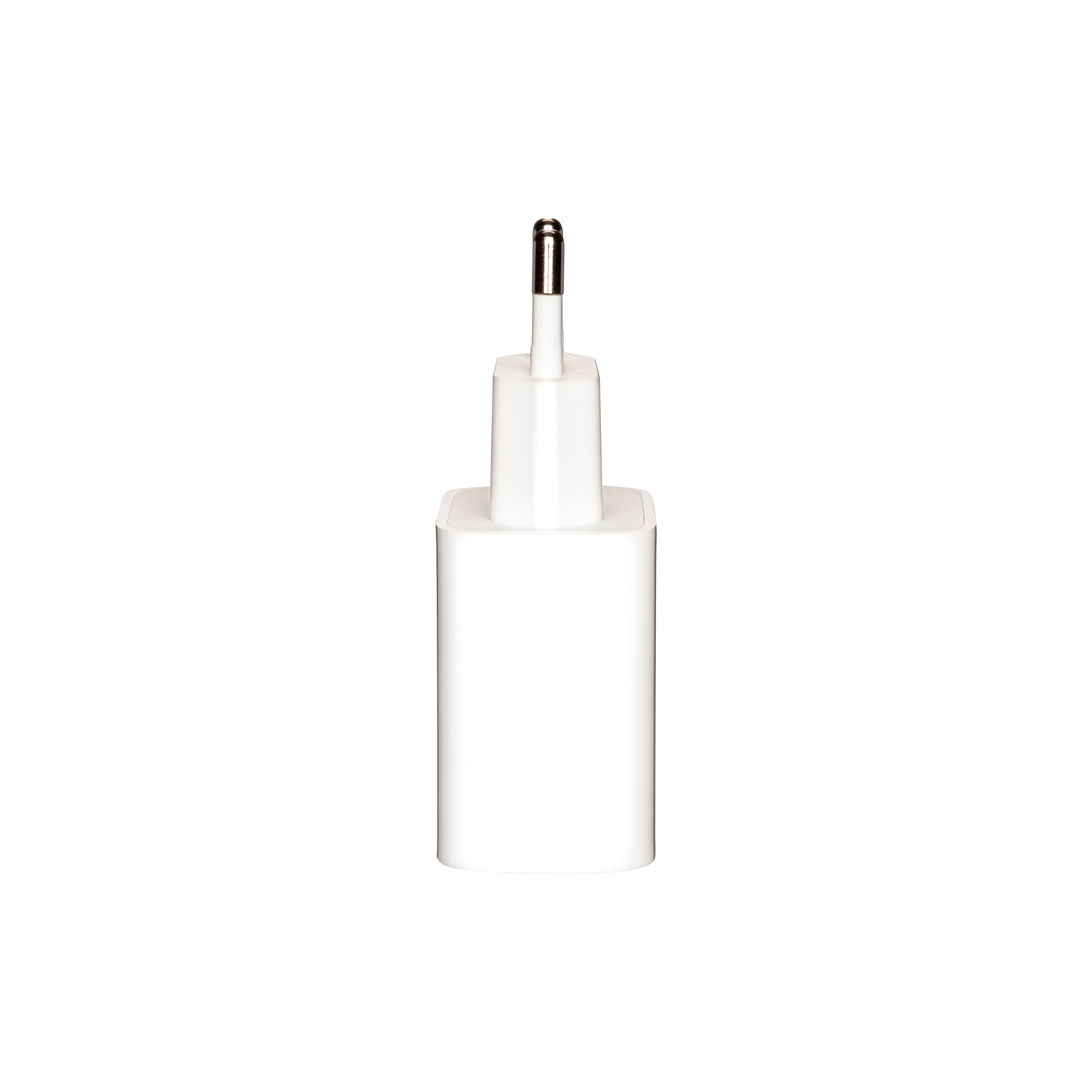 ABS USB зарядний пристрій з 1 портом USB A та 1 портом USB-C. З 2-контактною європейською вилкою — фото 5