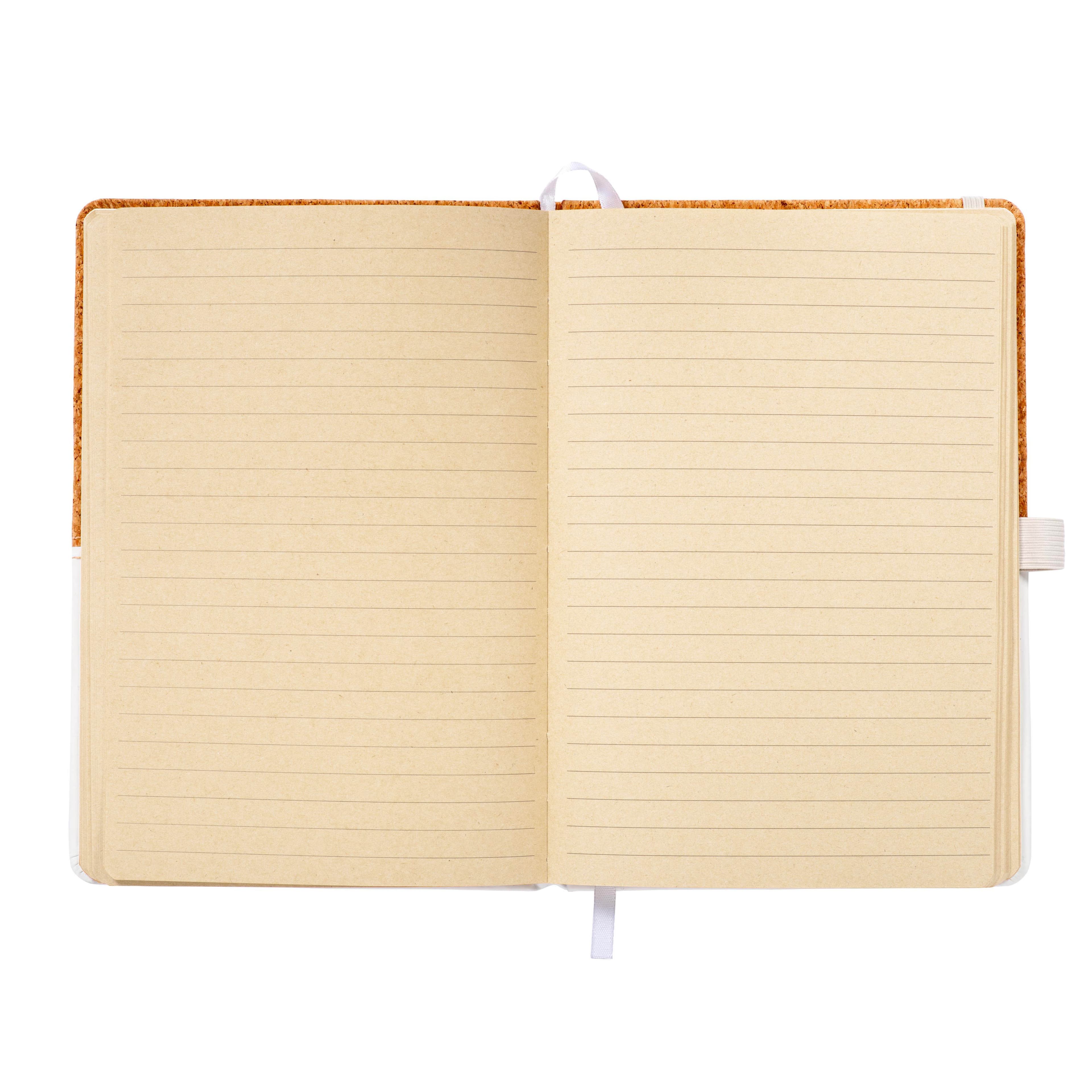 Notebook in cork and PU, lined sheets 80 pages 70 gr. in ivory color. — фото 12