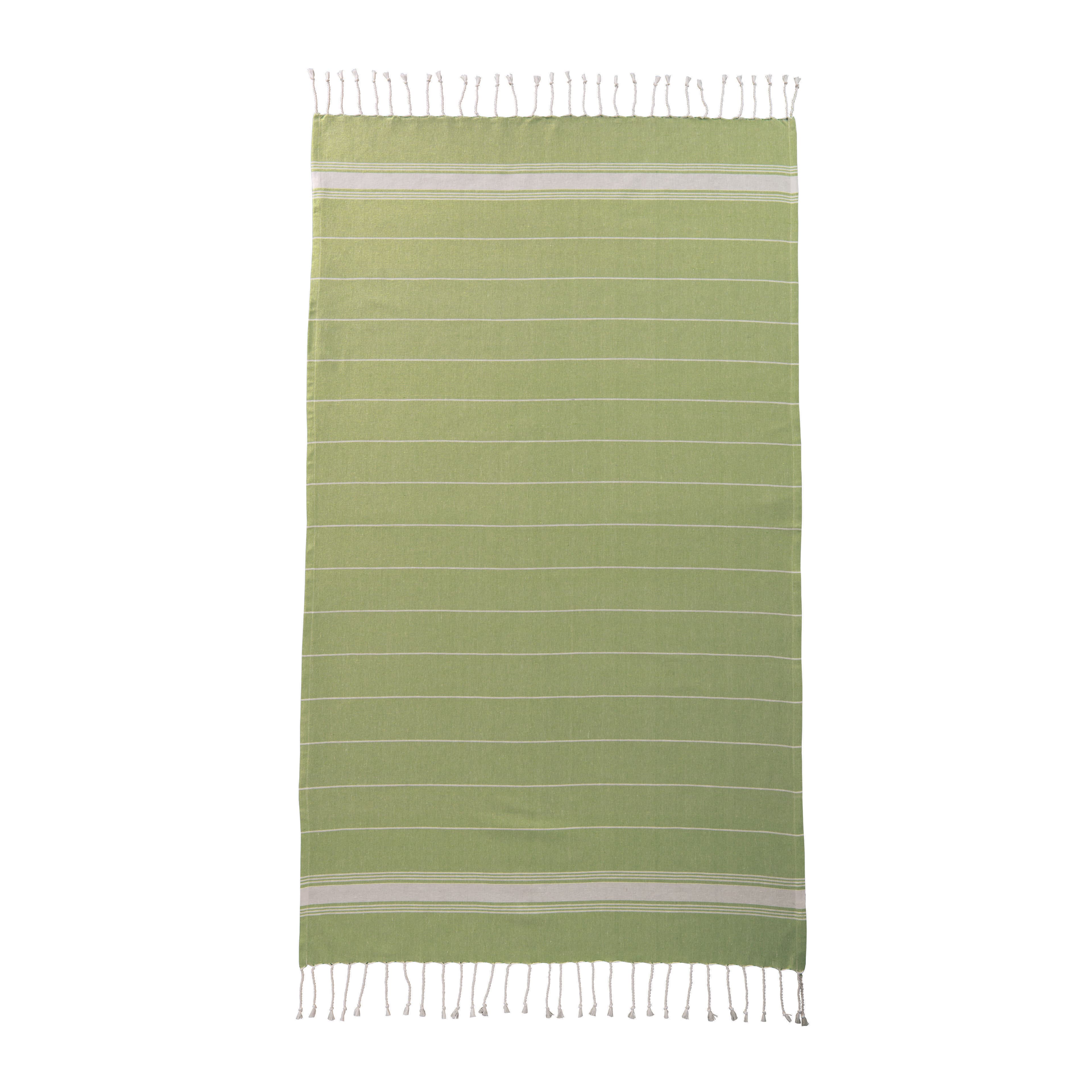 Пляжний рушник/саронг Fouta, 100% бавовна (182 г/м²) з китицями, 90 x 170 см — фото 2