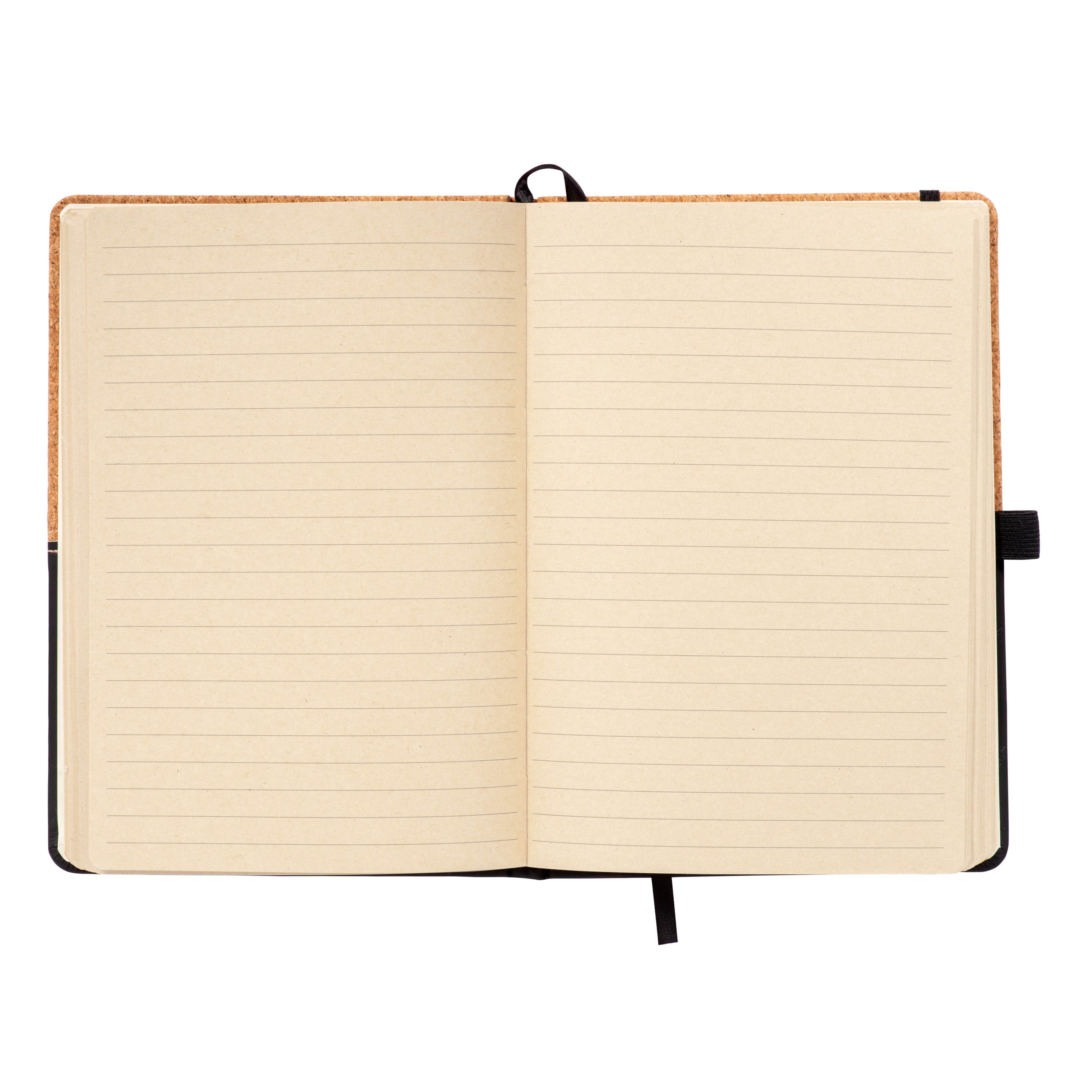 Notebook in cork and PU, lined sheets 80 pages 70 gr. in ivory color. — фото 8
