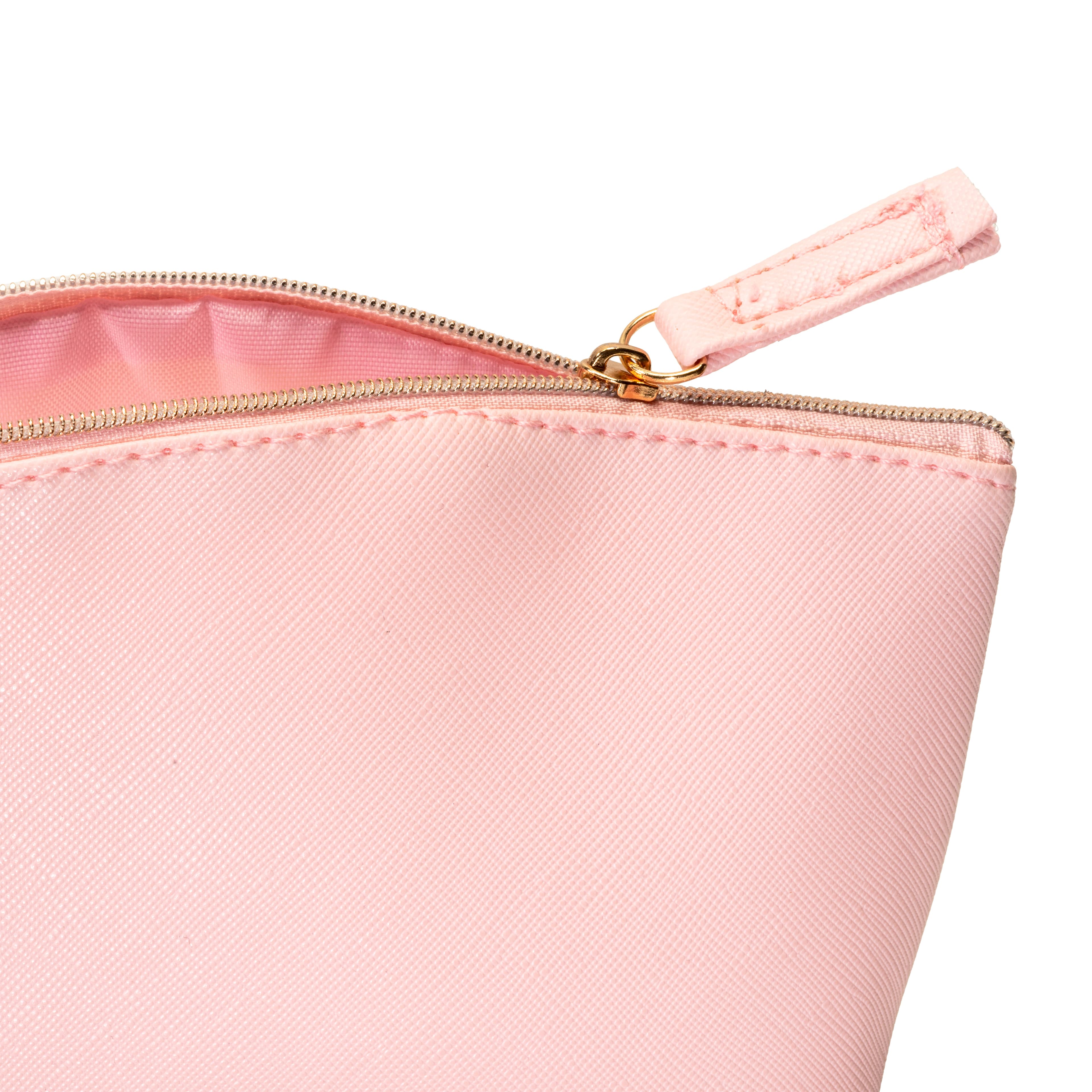 Универсальний кейс для косметики PU fine grain saffiano. Застібка на блискавку та внутрішня підкладка — фото 9