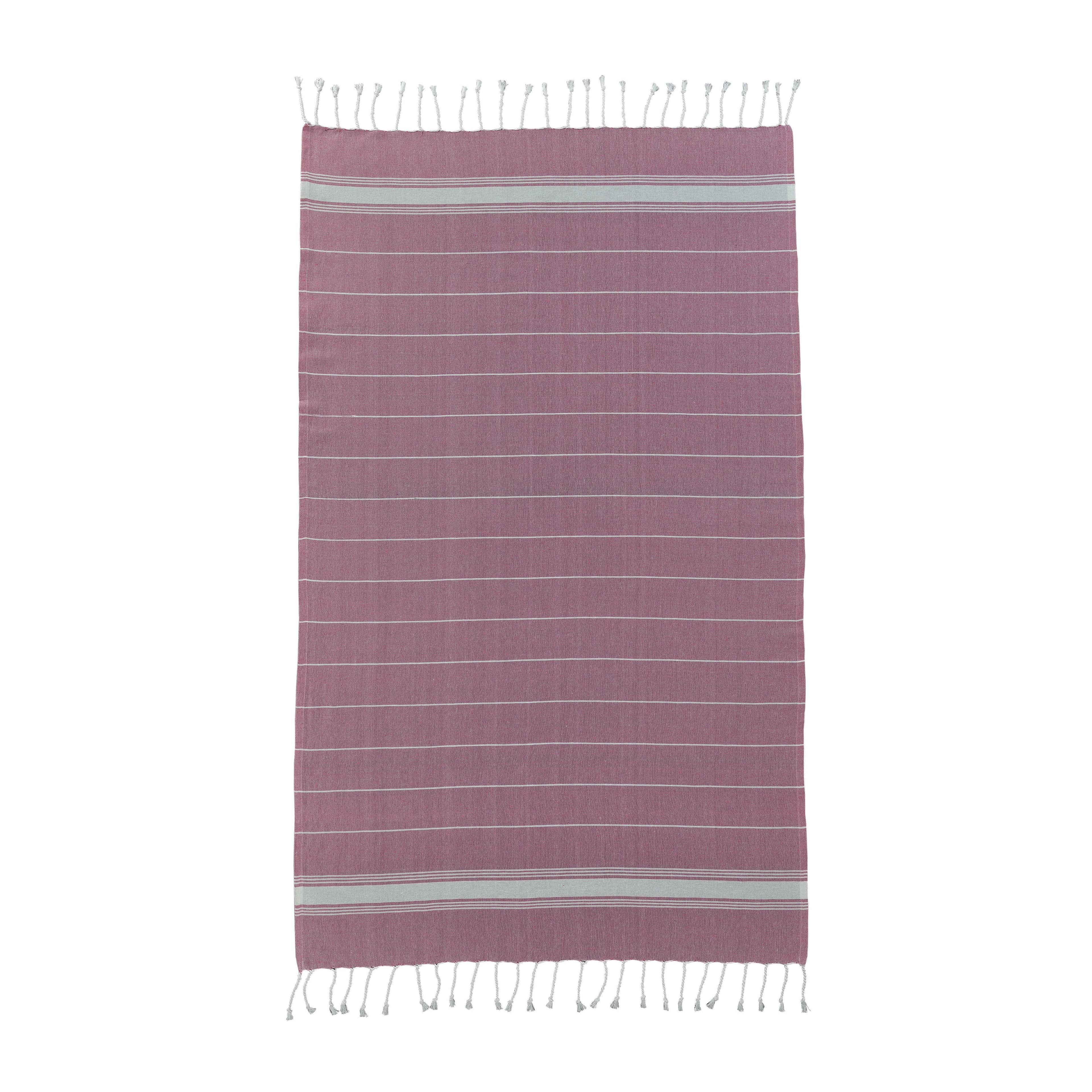 Пляжний рушник/саронг Fouta, 100% бавовна (182 г/м²) з китицями, 90 x 170 см — фото 4