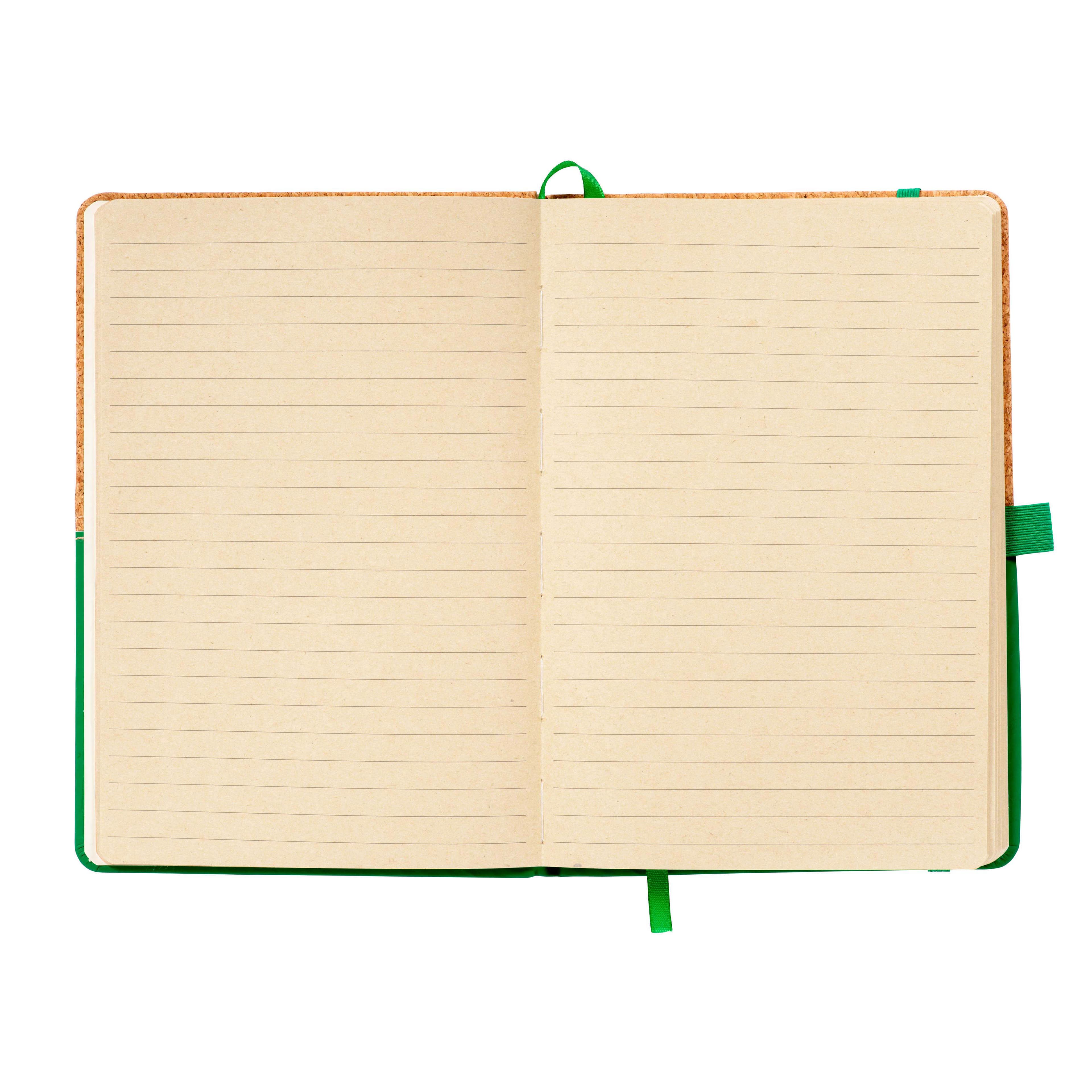 Notebook in cork and PU, lined sheets 80 pages 70 gr. in ivory color. — фото 6