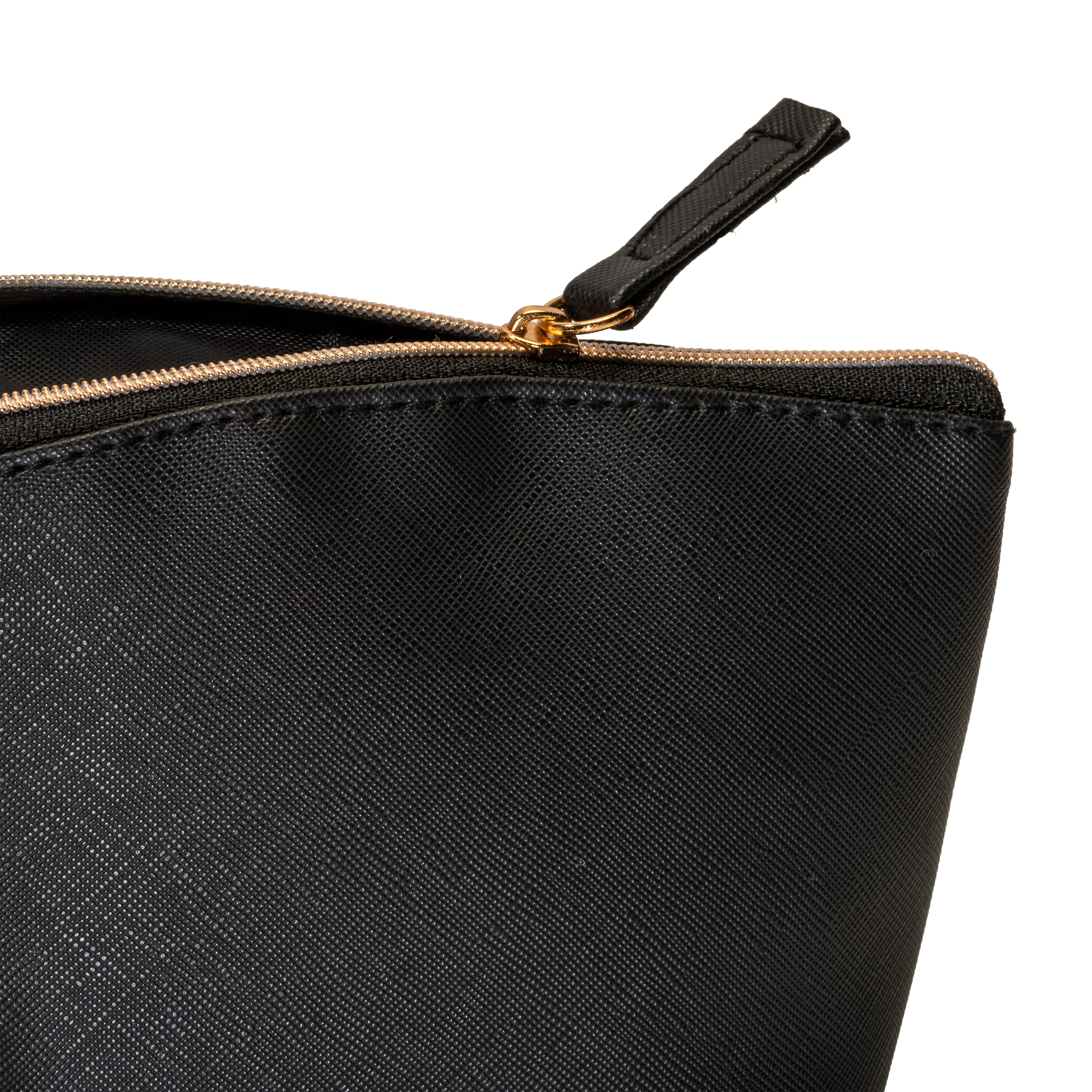 Универсальний кейс для косметики PU fine grain saffiano. Застібка на блискавку та внутрішня підкладка — фото 4