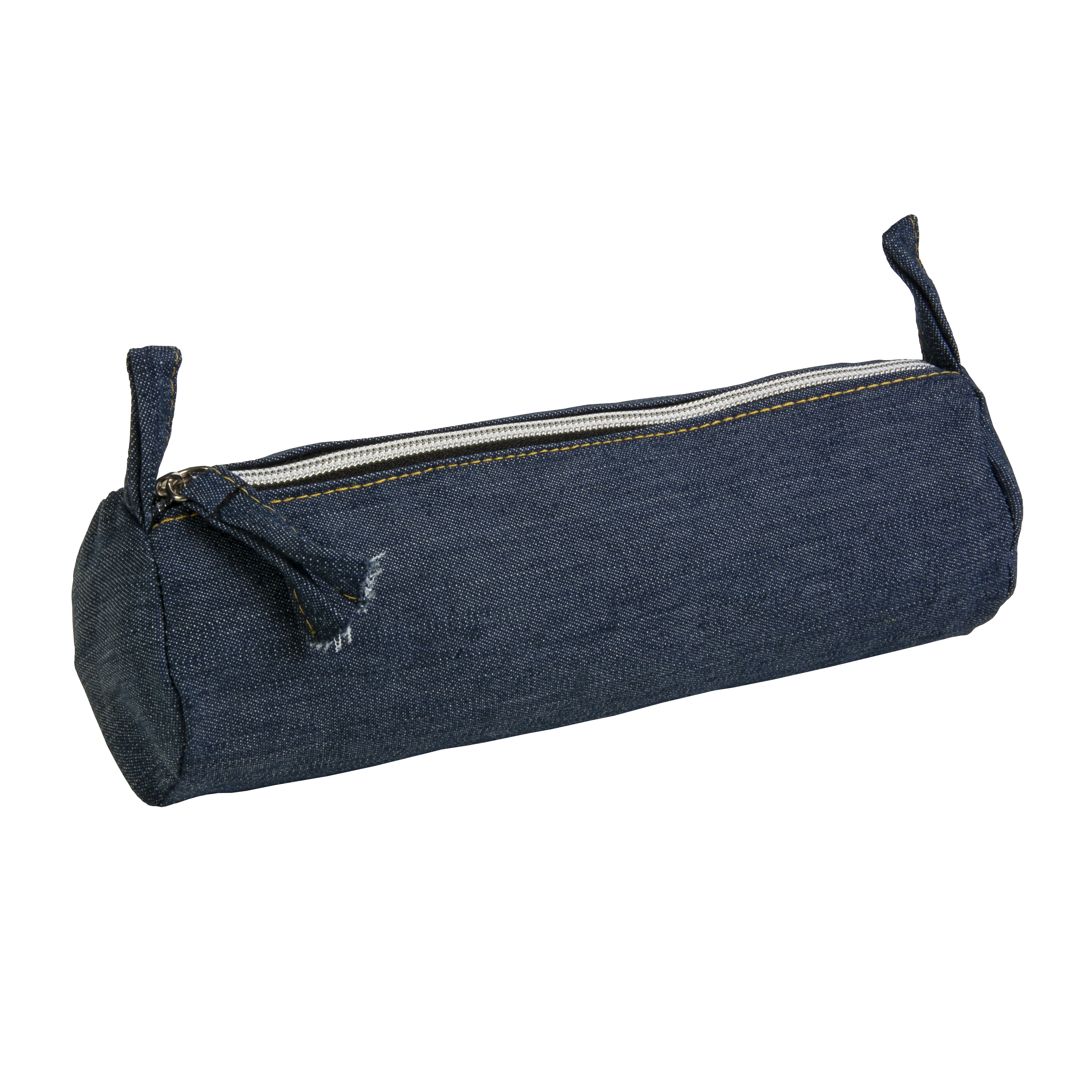 DENIM 220 g/m2 (85% бавовна - 15% поліестер) косметичка 220 g/m2 із застібкою-блискавкою, 8 x 22 см