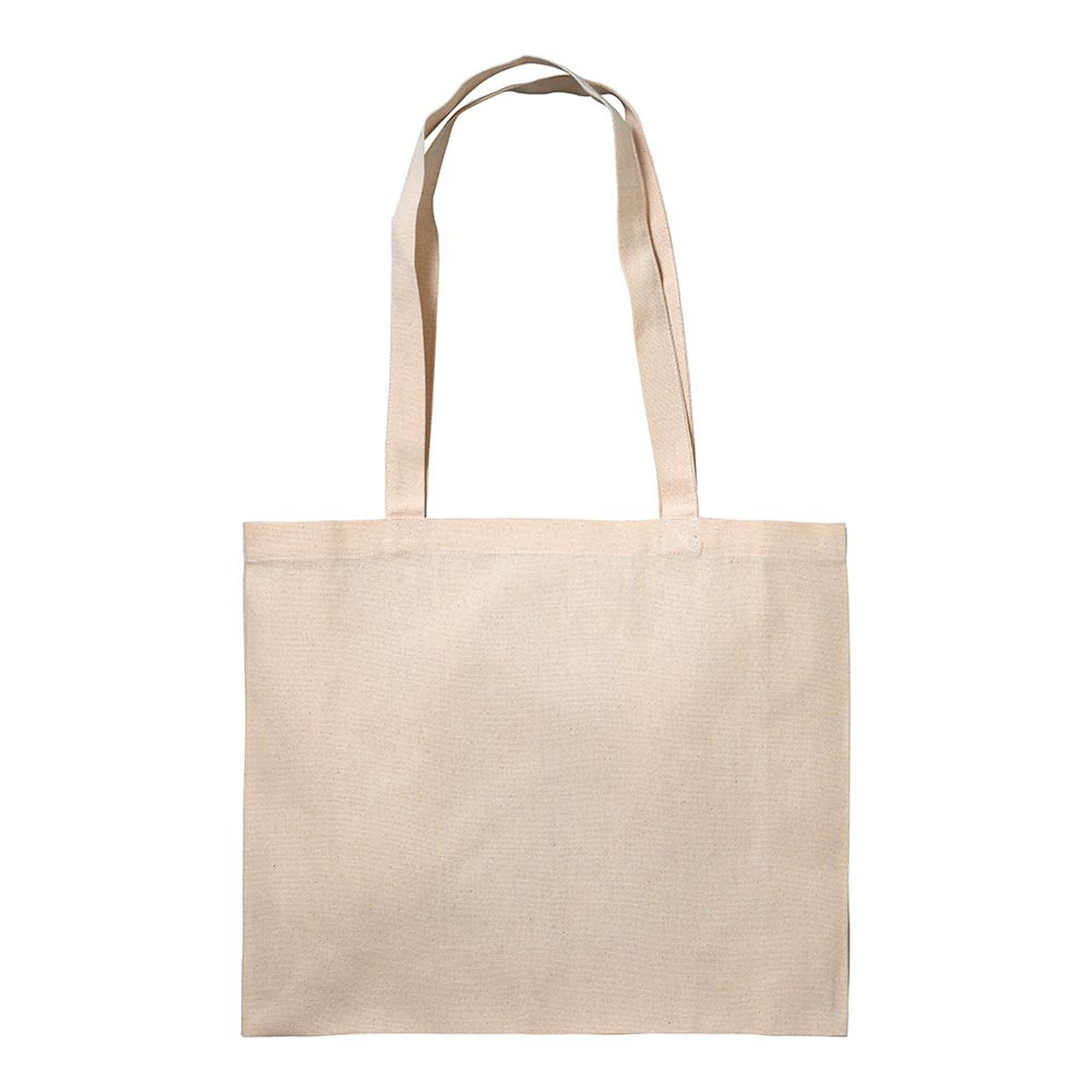 Сумка для покупок з бавовни 200 г/м2, довгі ручки та клинце — фото 3