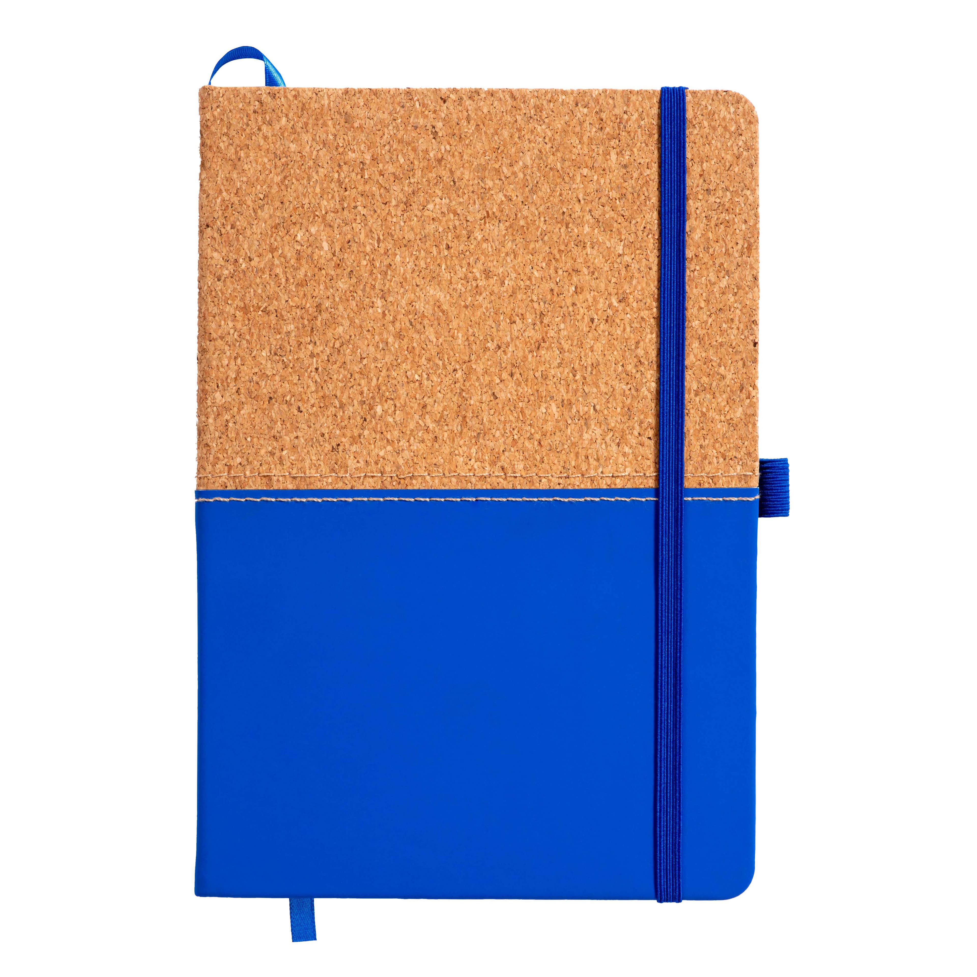 Notebook in cork and PU, lined sheets 80 pages 70 gr. in ivory color.
