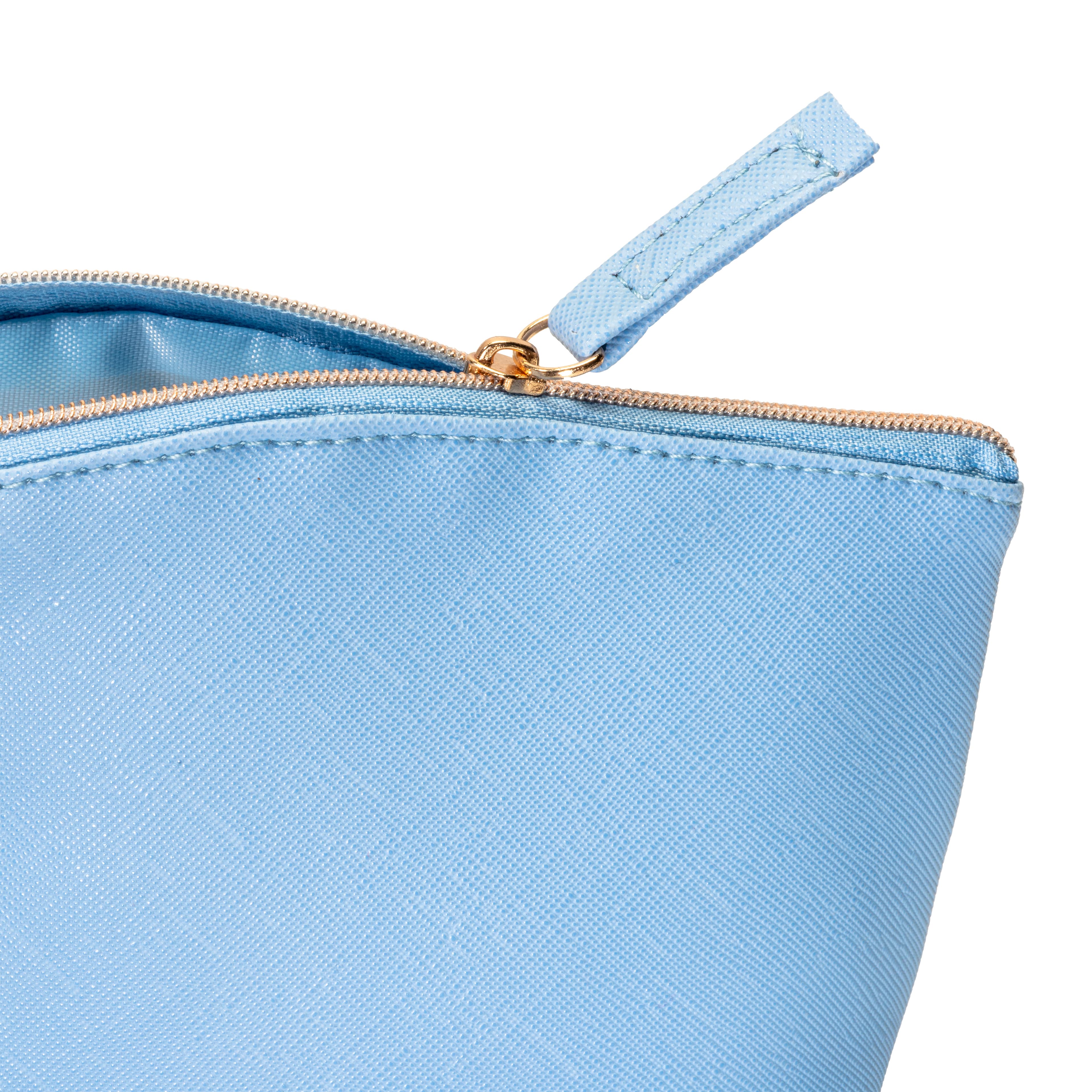 Универсальний кейс для косметики PU fine grain saffiano. Застібка на блискавку та внутрішня підкладка — фото 14